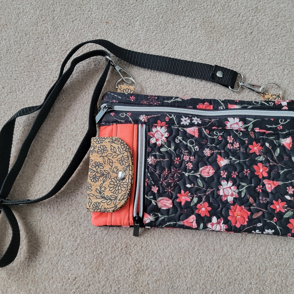 Floral Quilted Crossbody Bag
